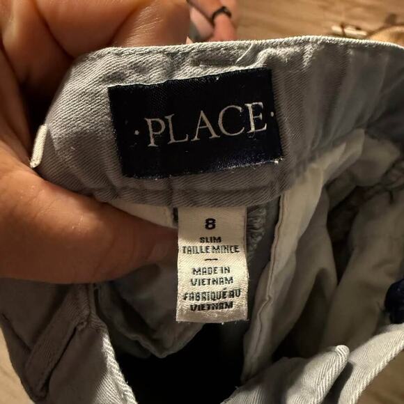 Boys Size 8 Slim Gray Uniform Pants and Shorts - Picture 2 of 5